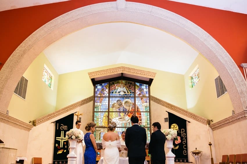 Wedding Ceremony at St Angnes Catholic Chruch Key Biscayne