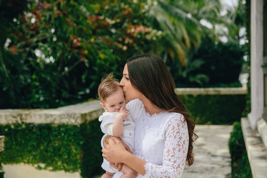 Portrait of a mom and baby in Miami 