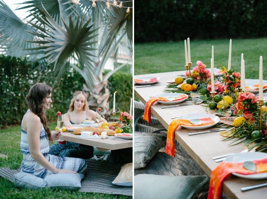 boho chic dinner party