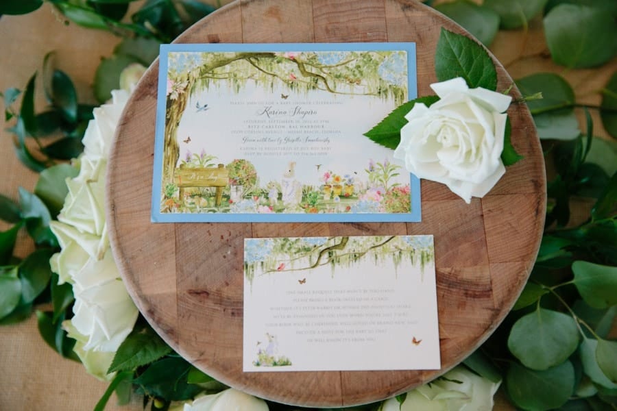 Beautiful Miami Baby Shower inspired by Petter Rabbit 