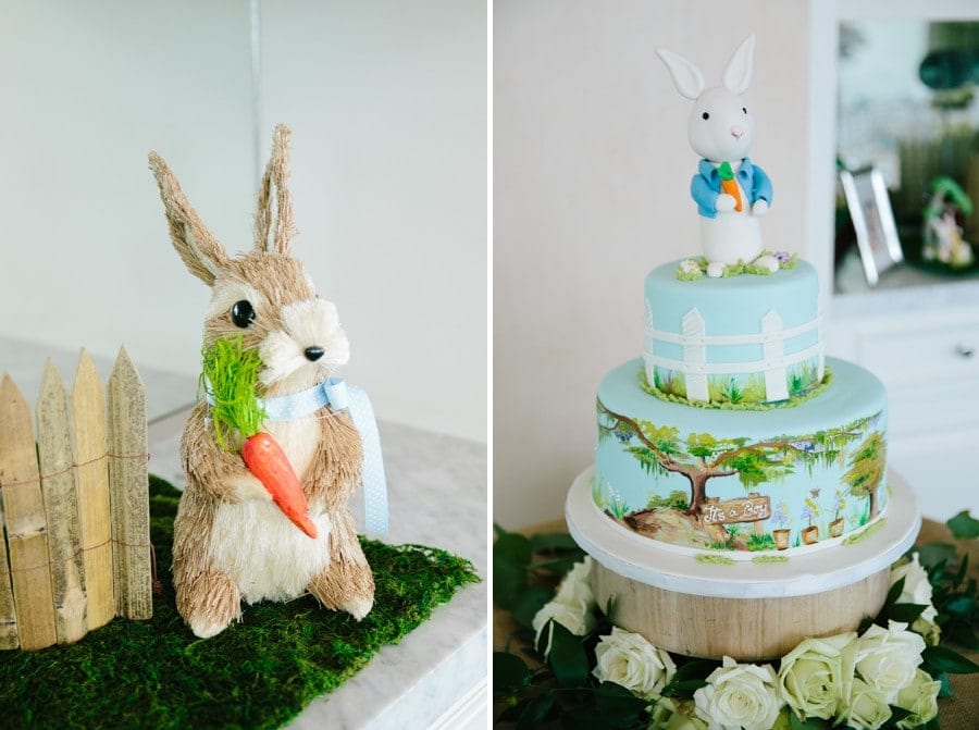 Beautiful Miami Baby Shower inspired by Petter Rabbit 