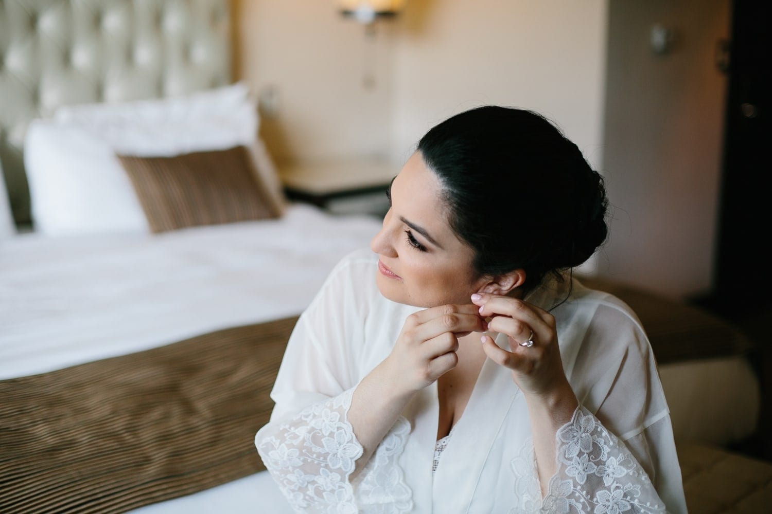 Bride getting ready at the National Hotel Miami 