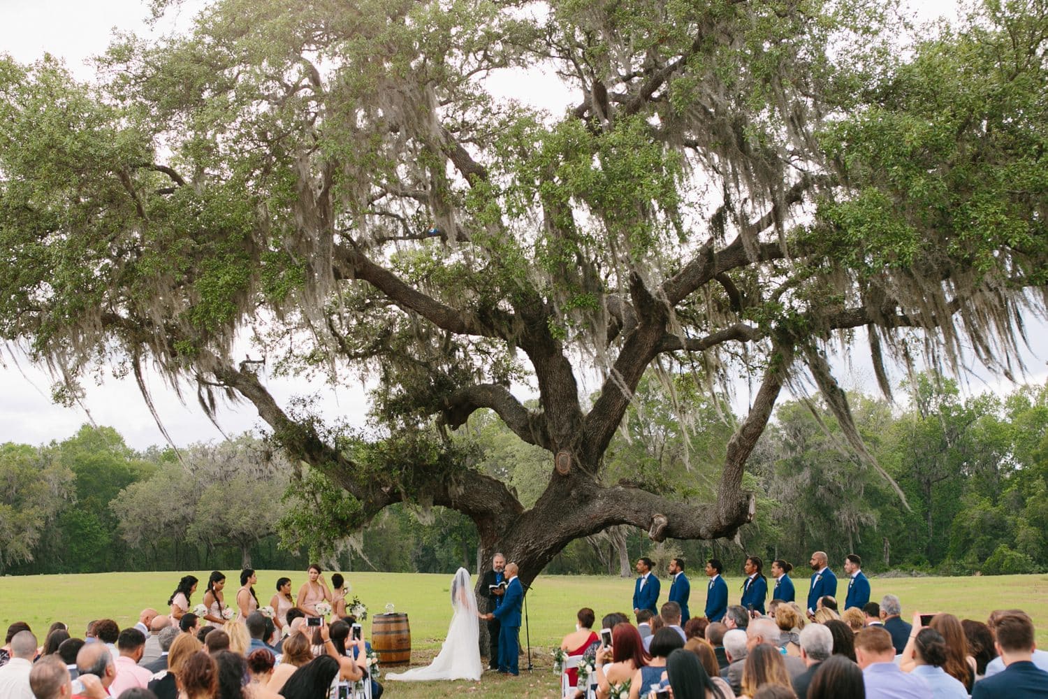 Wedding Ceremony at October Oaks Farm in Orlando, Fl.