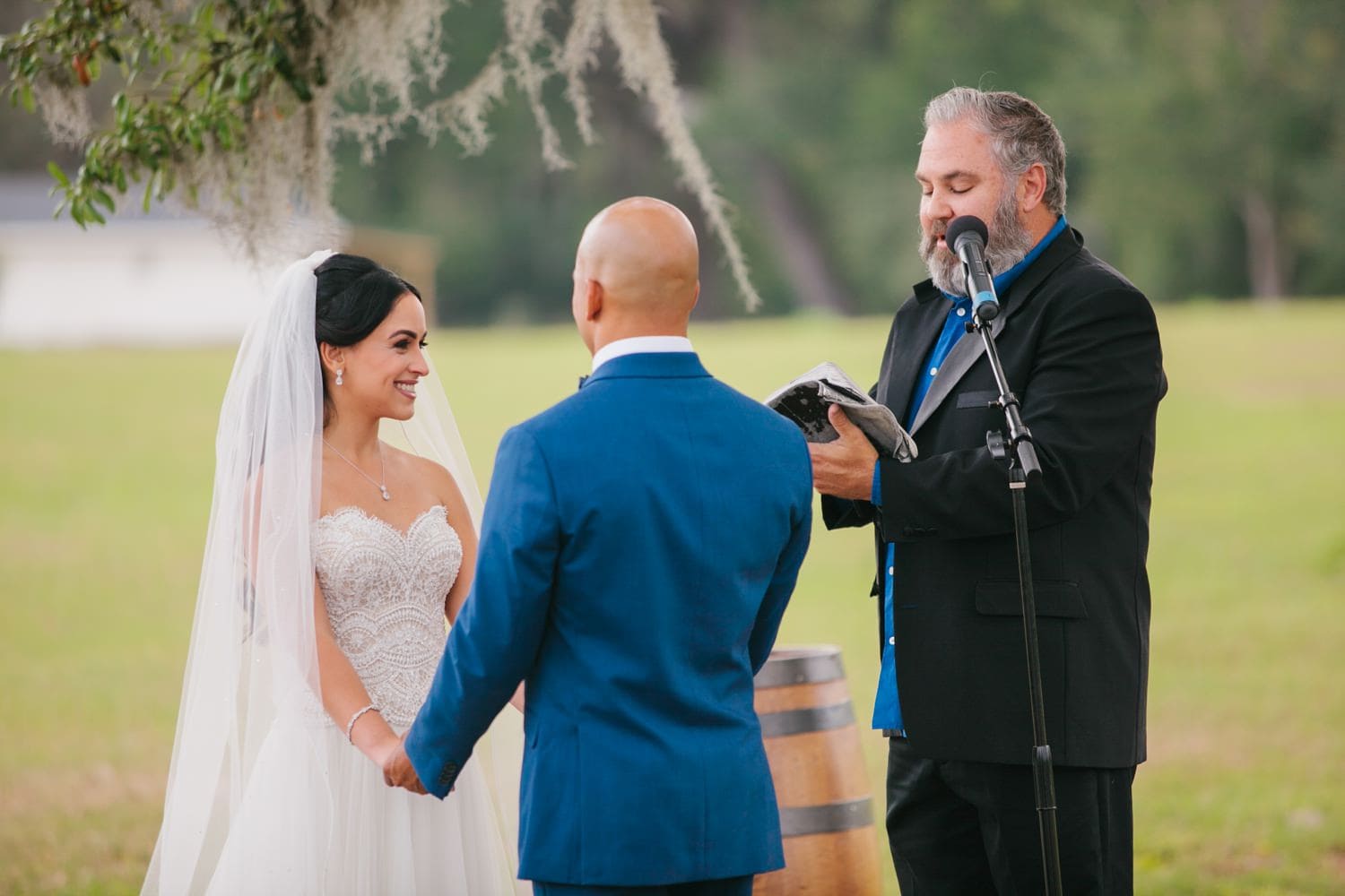 Wedding Ceremony at October Oaks Farm in Orlando, Fl.