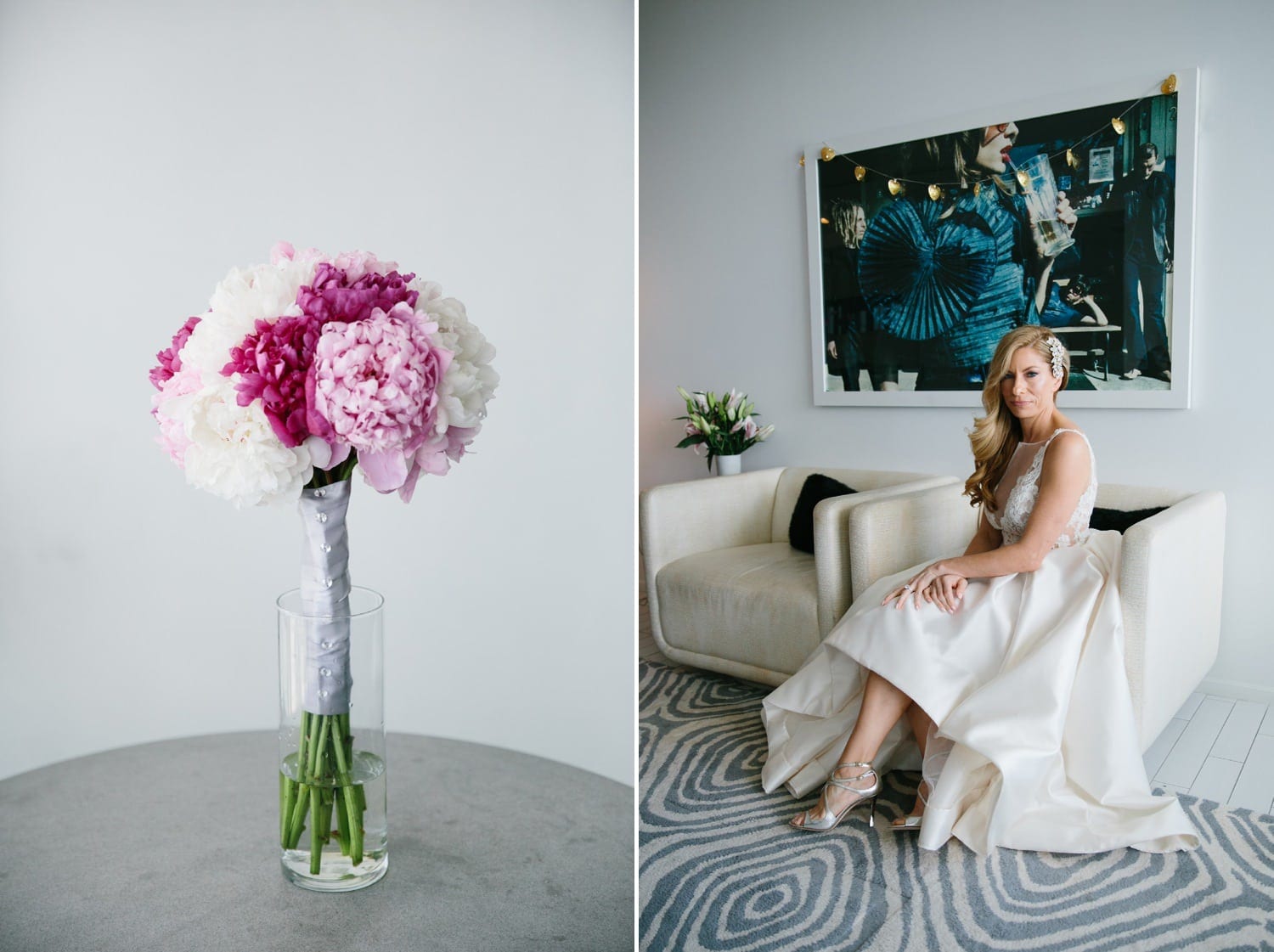 This contemporary wedding has some pretty details.
