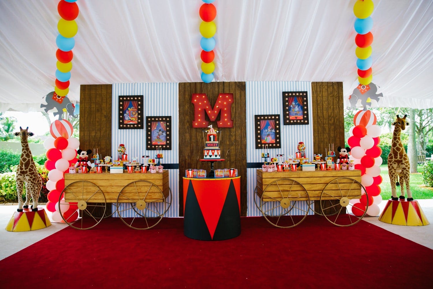 Mickey Mouse Circus Theme Birthday Party 