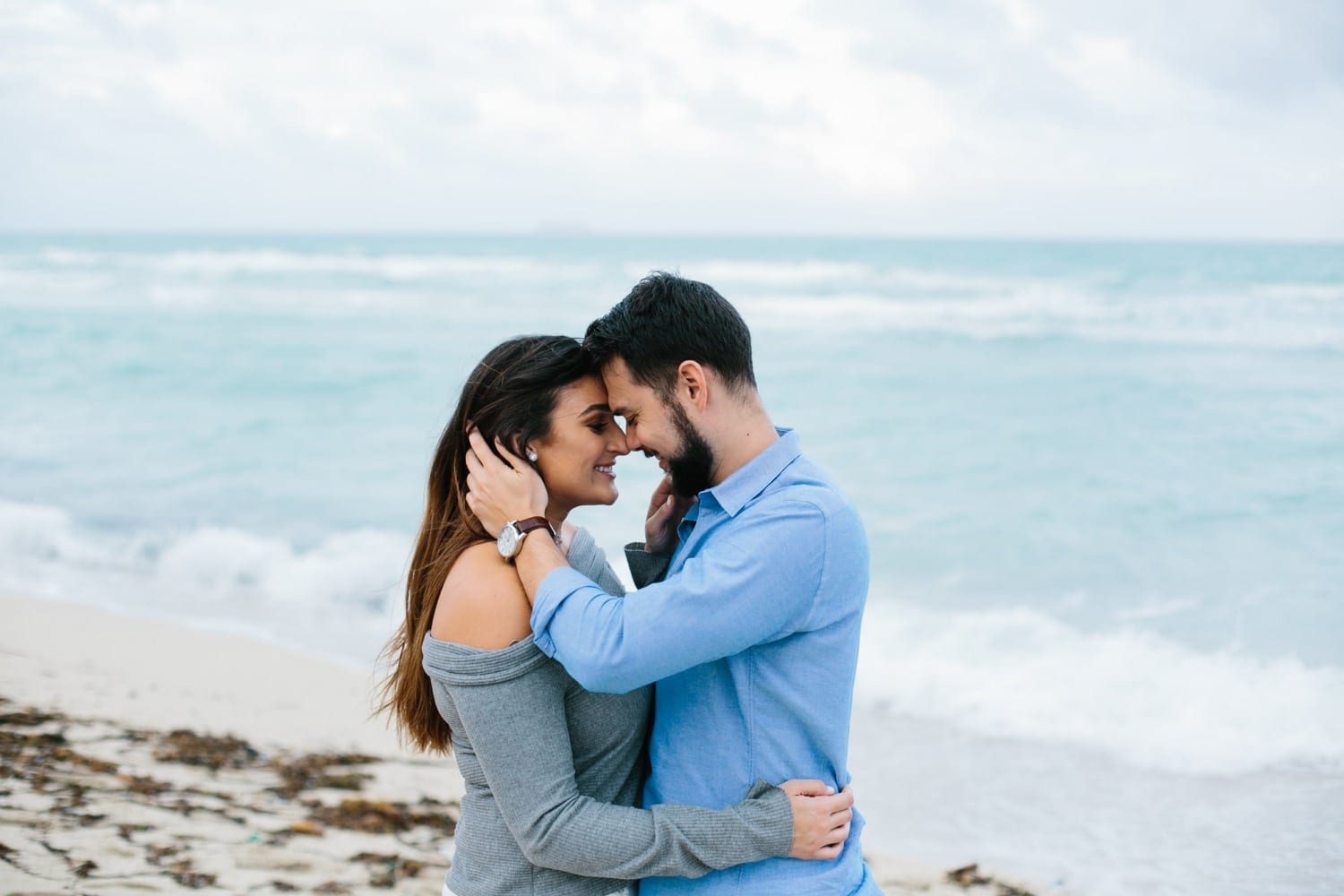 Cozy at home Miami engagement photos