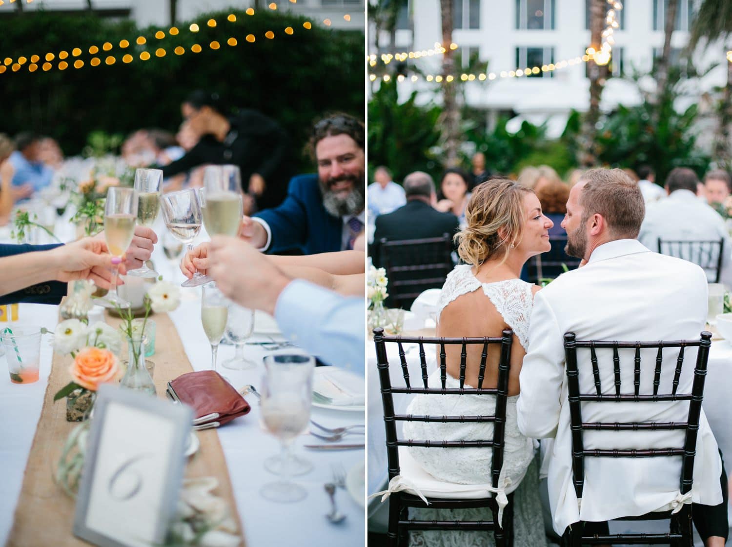 tropical wedding reception at the Palms Hotel in Miami