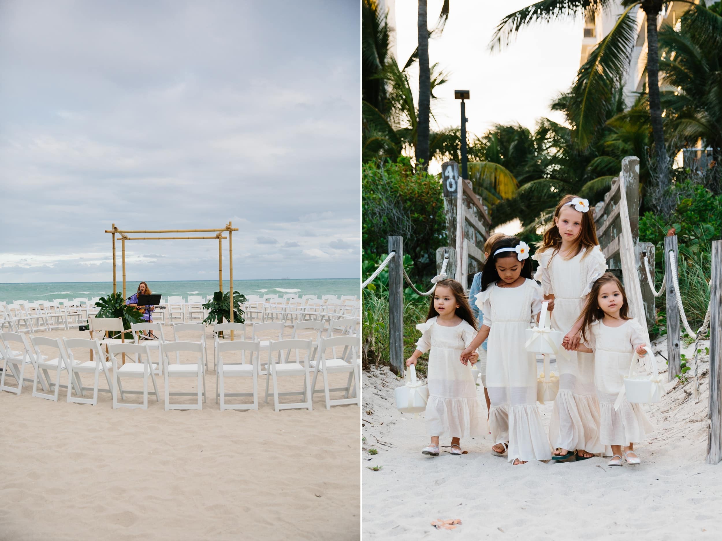 Casual chic wedding at the Cadillac Hotel in Miami beach
