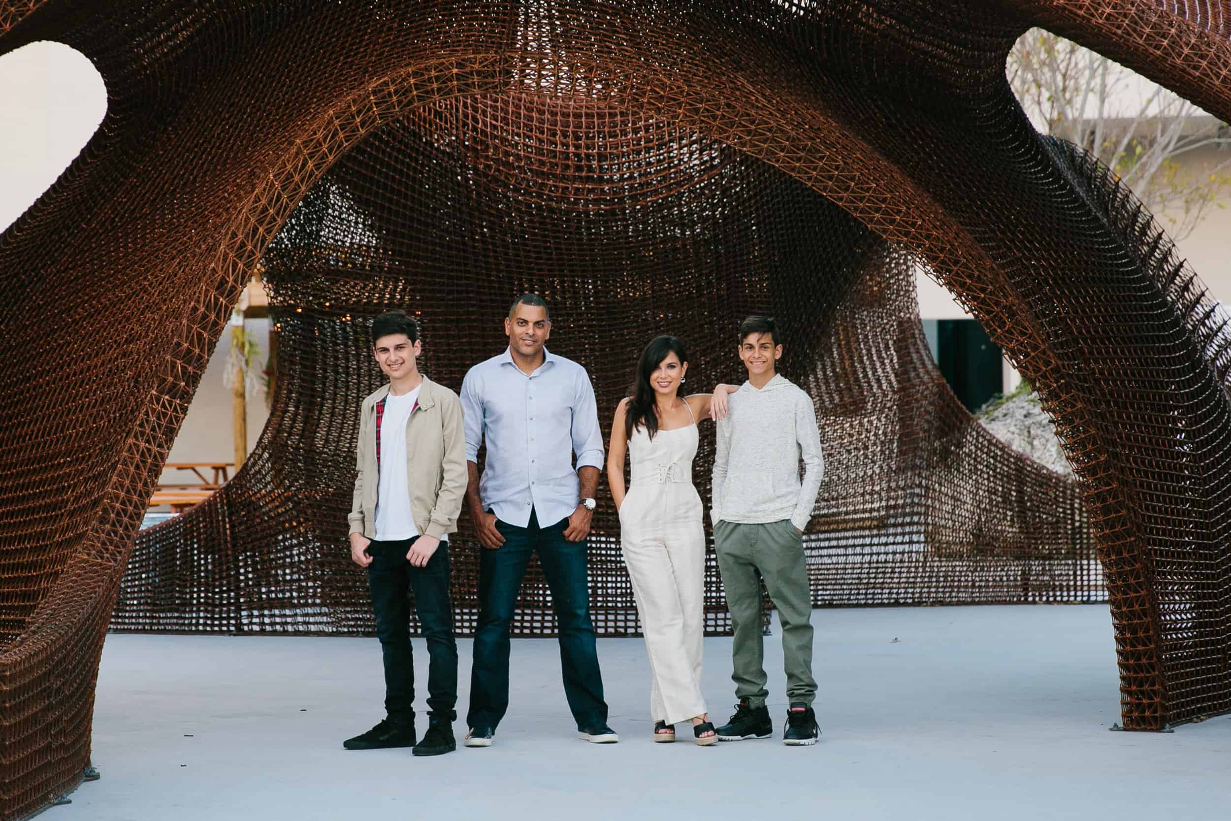 Cool family session at Miami Design District 