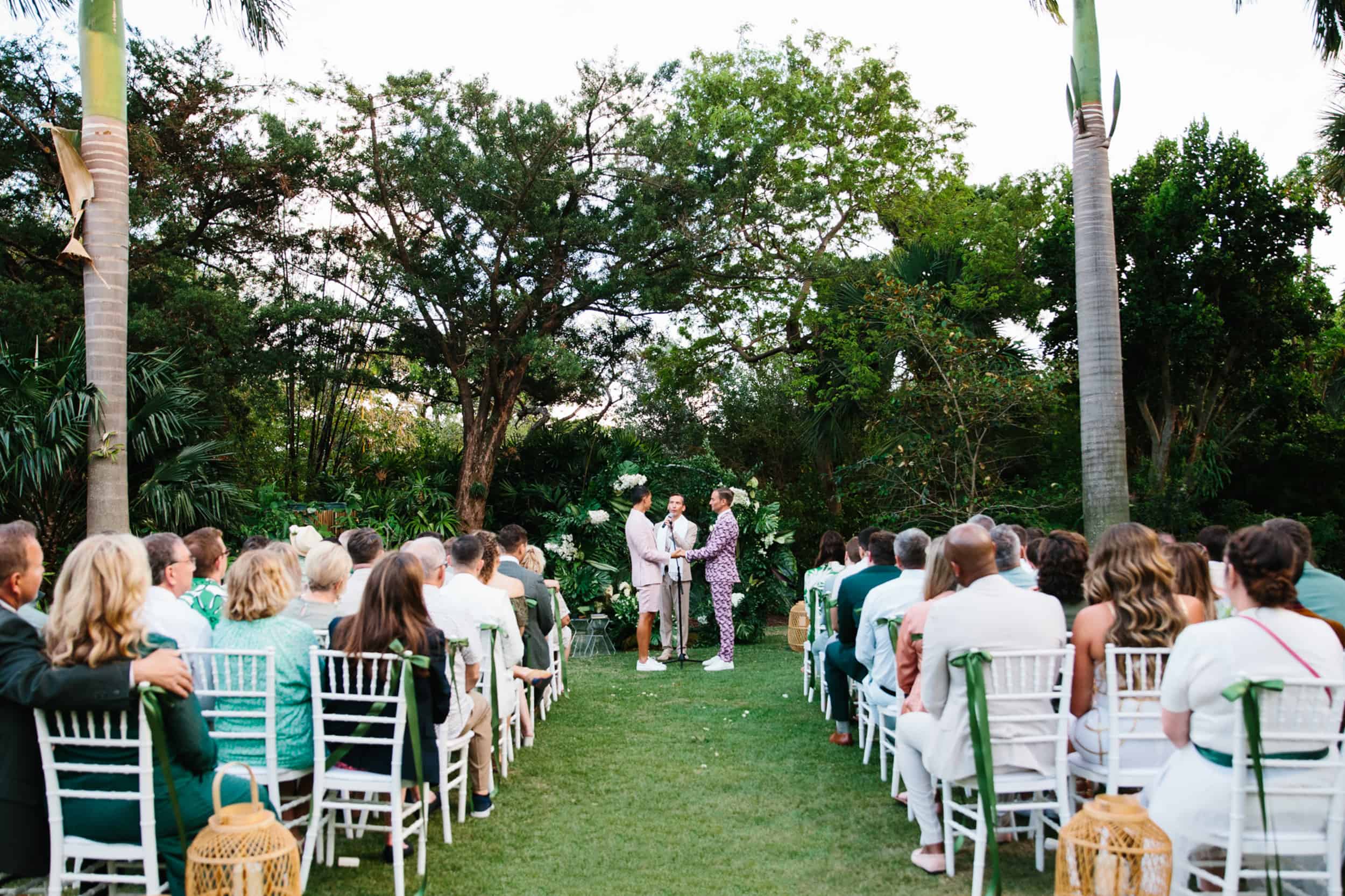 outdoor garden ceremony in Miami