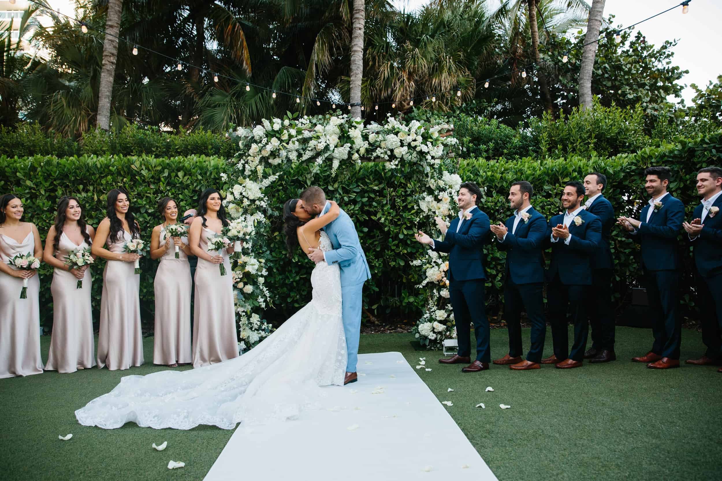 Outdoor Wedding ceremony at the W South Beach Hotel