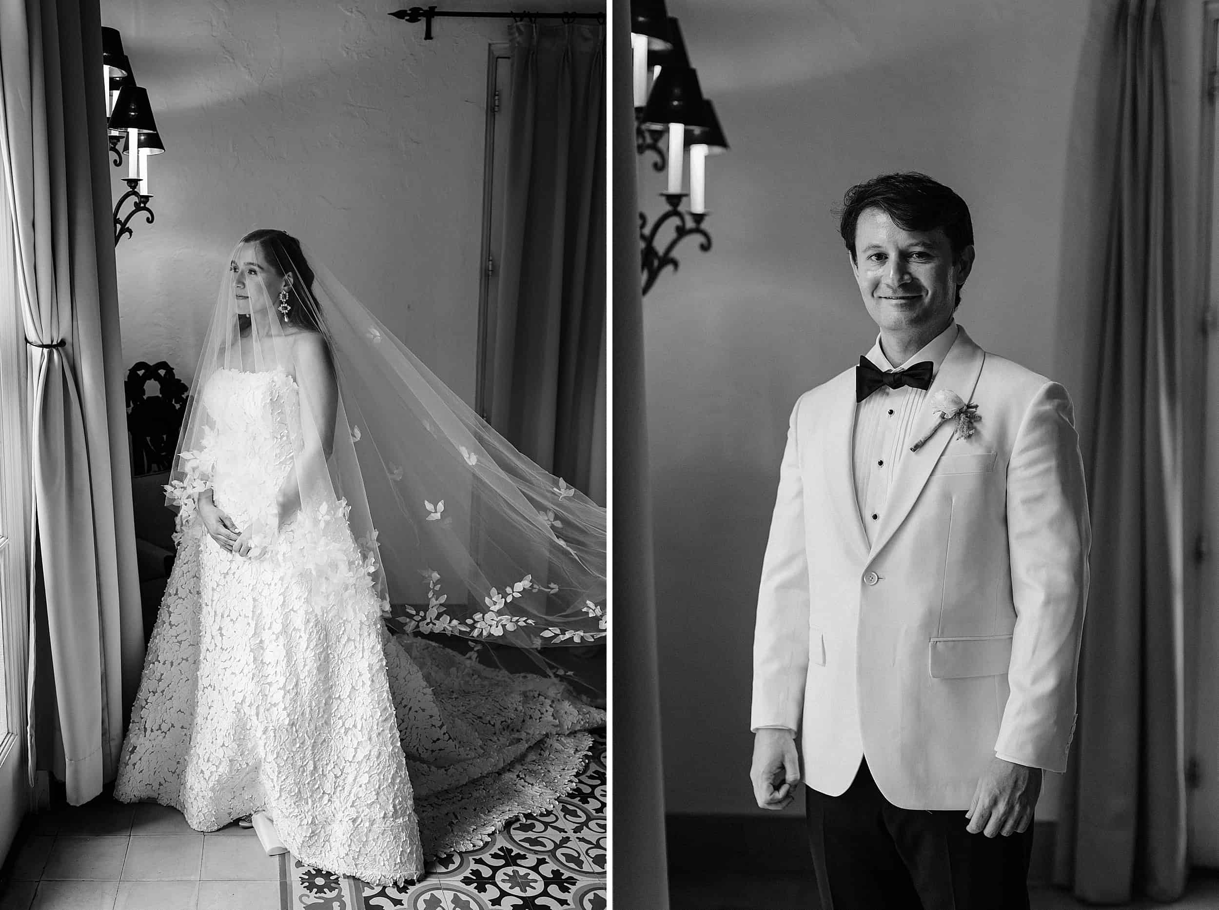 Elegant wedding attire for a garden celebration 